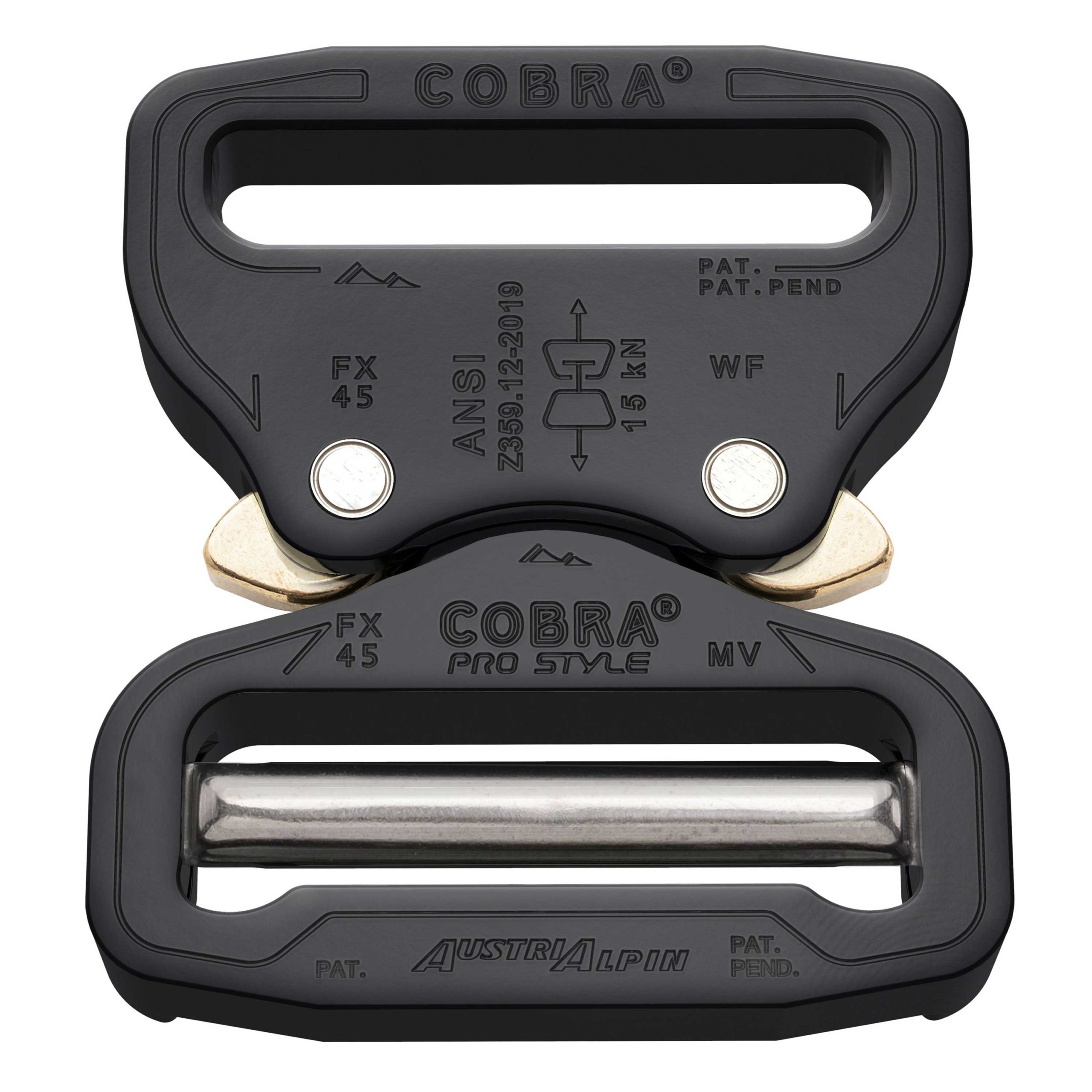 COBRA Pro Style - Hebilla de cinturón ajustable de liberación rápida de 1.5  pulgadas